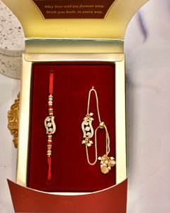 Rakhi Combo In Box with message written