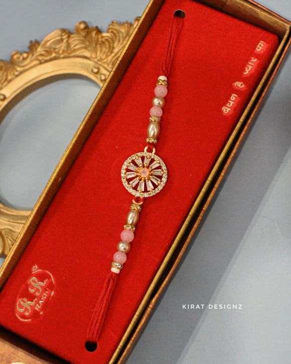 AD Rakhi With Crystal Stone