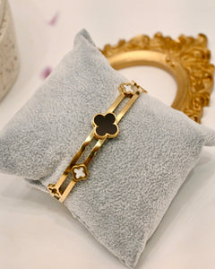 Four leaf clover bangle