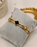 Four leaf clover bangle