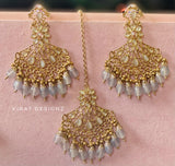 Polki Earring Tikka Set