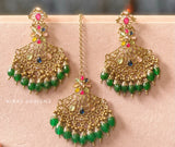 Polki Earring Tikka Set