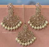 Polki Earring Tikka Set